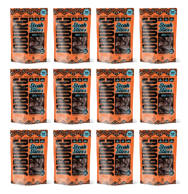 Spicy Peri Peri Beef Biltong Steak Slices - 12 Pack